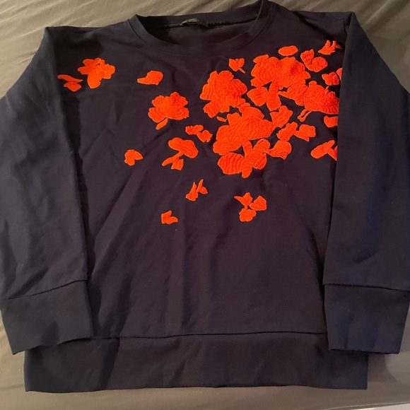 J. Crew Floral embroidered crew neck sweatshirt - Picture 15 of 16